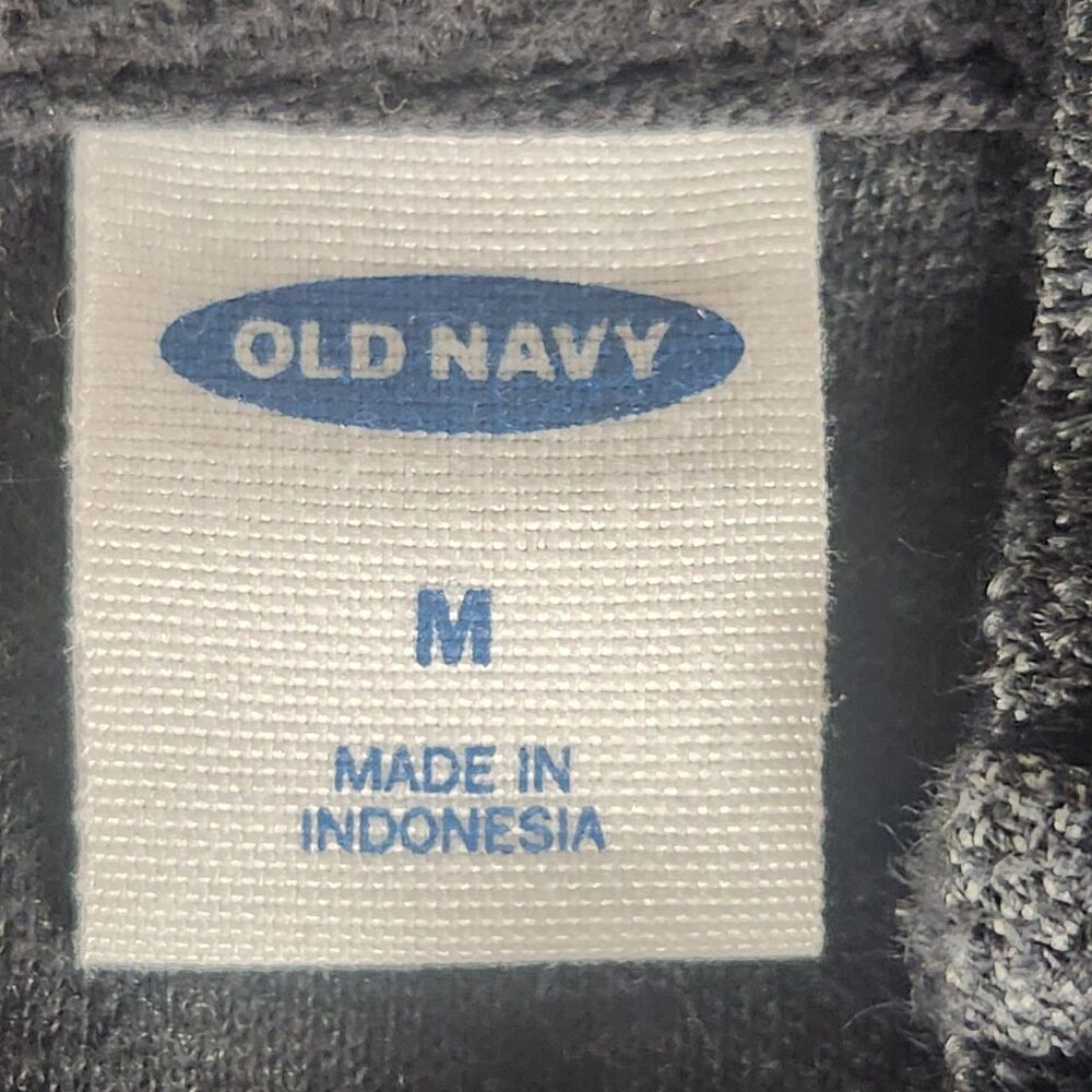 Old Navy Men’s Medium Gray Pullover Hoodie Cotton Blend Kangaroo Pocket - Picture 6 of 7